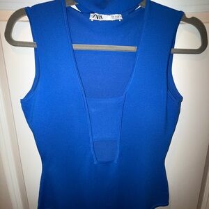 Zara Women's Vibrant Blue Bodysuit